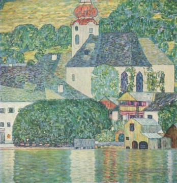  Klimt Galerie - Kirchein Unteracham Attersee symbolisme Gustav Klimt
